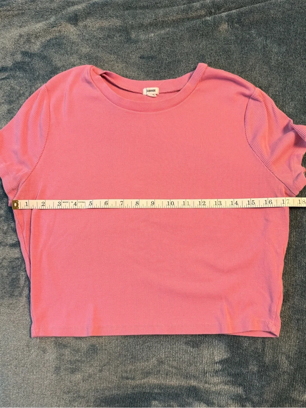 Garage Pink Ribbed Crop Top - Picture 4 of 4